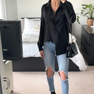 French connection button down blouse